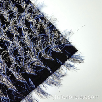 Tissu Jacquard Tassel tissé métallisé en nylon de polyester